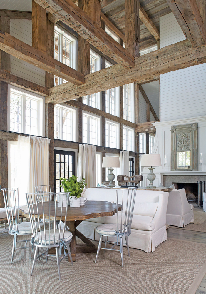 Inviting breakfast nook designed by Tracery Interiors Lake Martin home