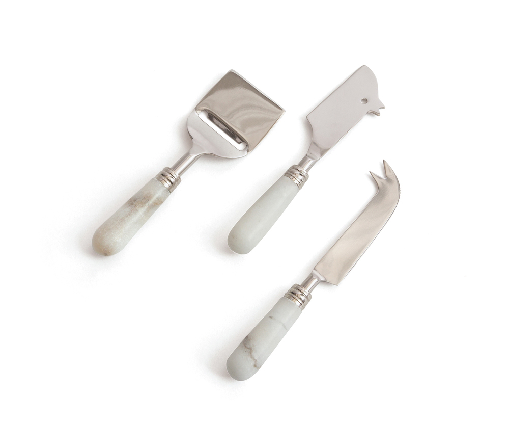 Cudesso Cheese Knife Trio with Marble Handles, C'est la VIE Culinary and Couture