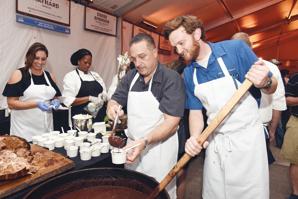 Tasty goodness in a cup at The Twelfth Annual Boudin, Bourbon and Beer
