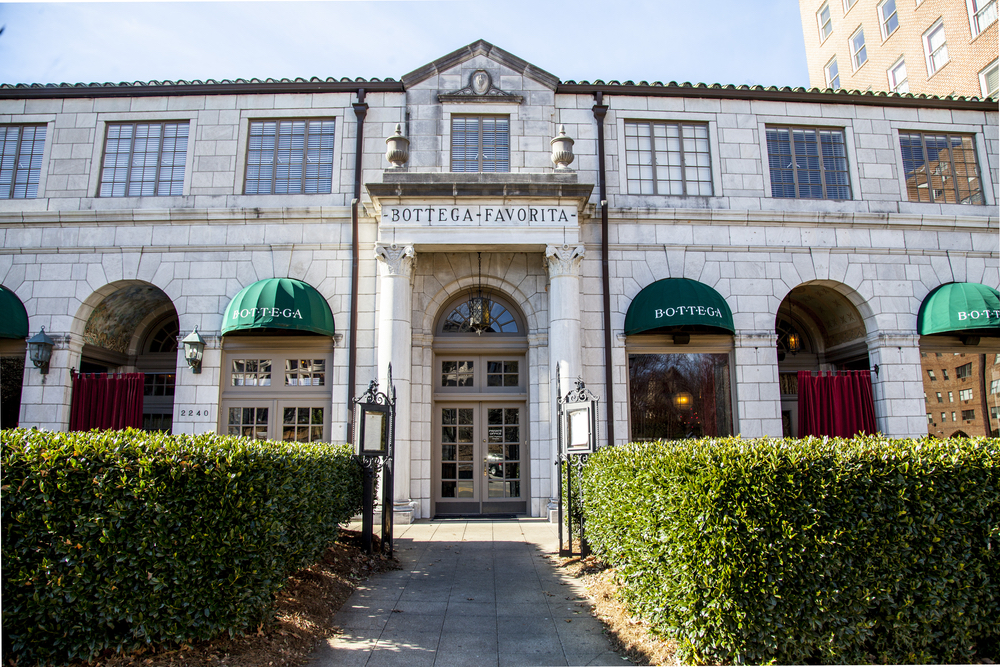 Exterior shot of Bottega in Birmingham Alabama restaurant by Frank Stitt