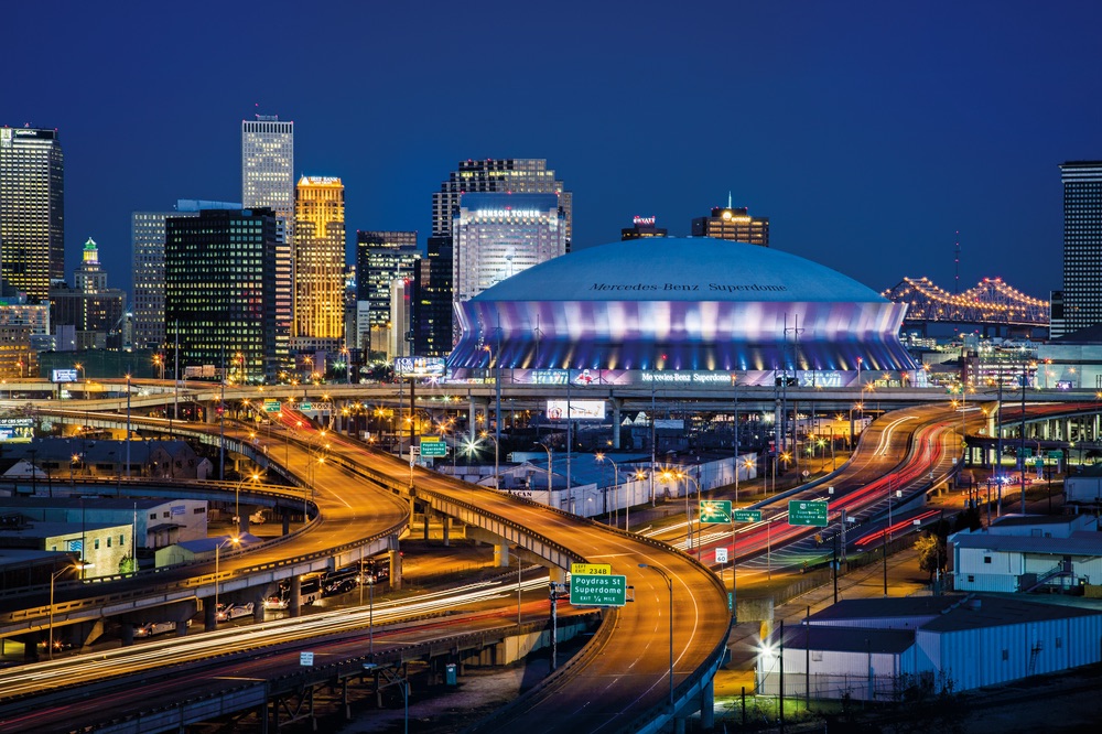 This is the Mercedes-Benz Superdome in New Orleans