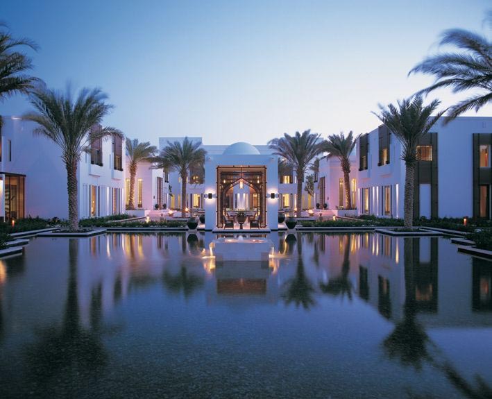 Chedi Muscat Oman reflected pool