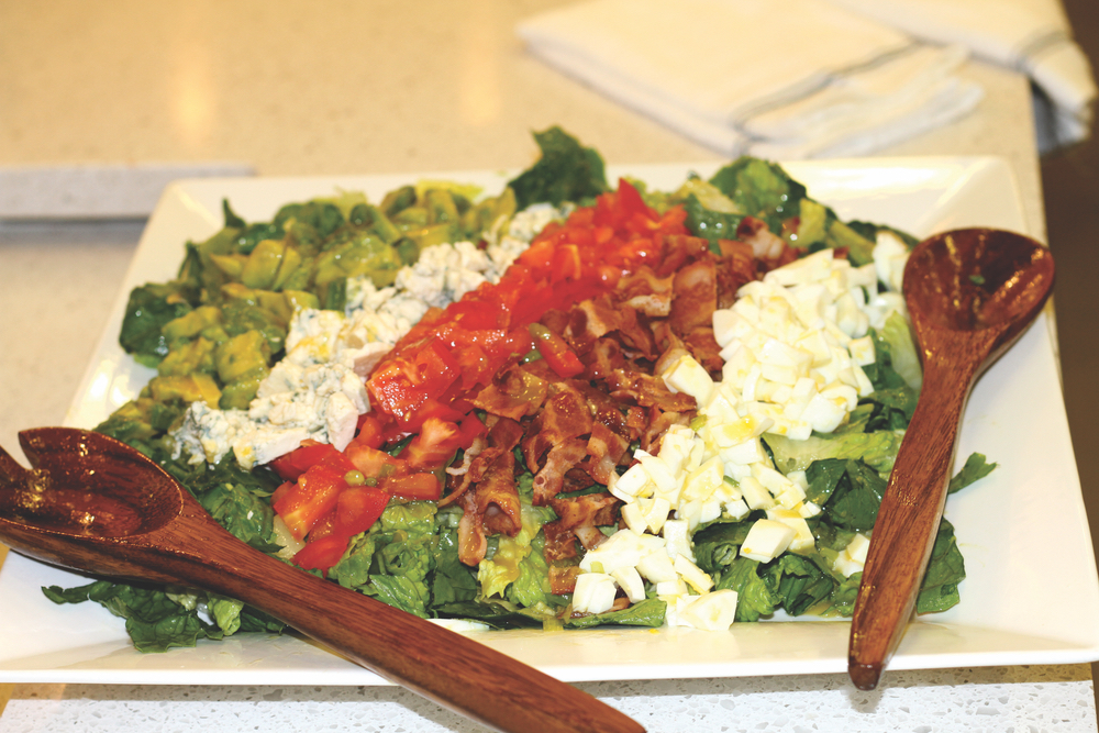 Chopped Salad with Avocados, Bacon, Blue Cheese and Dijon Vinaigrette