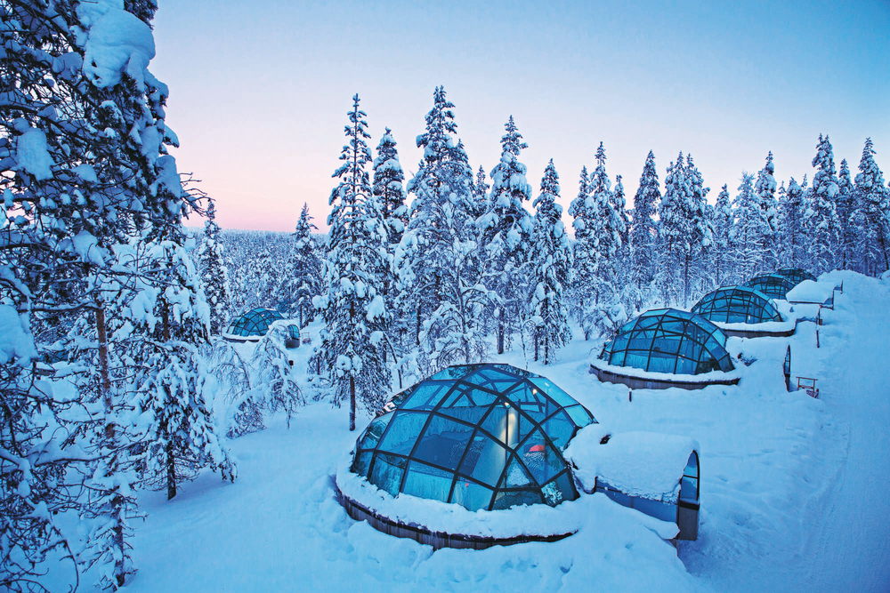 Kakslauttanen Arctic Resort igloo snowy trees cest la vie adventurer 2017