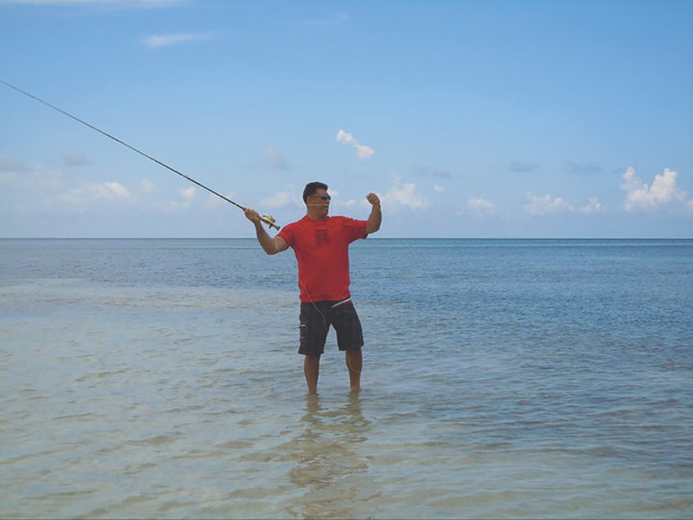 Colucci fly-fishing in Little Torch Key, Florida