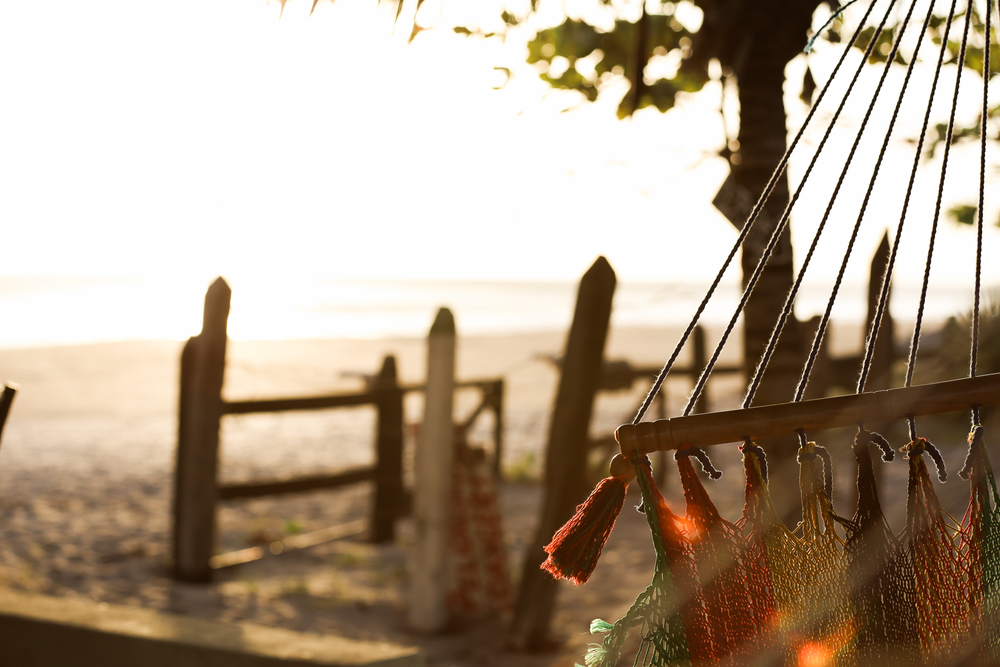 Beautiful Nicaraguan scenery hammock by the sea Filter of Hope