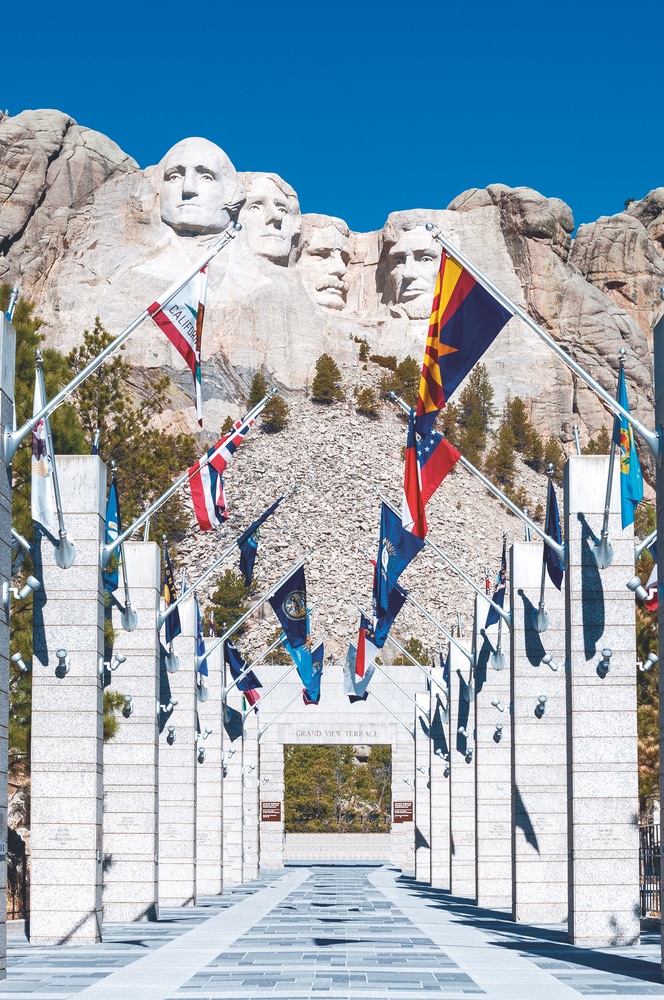 Mount Rushmore National Memorial in Keystone, South Dakota