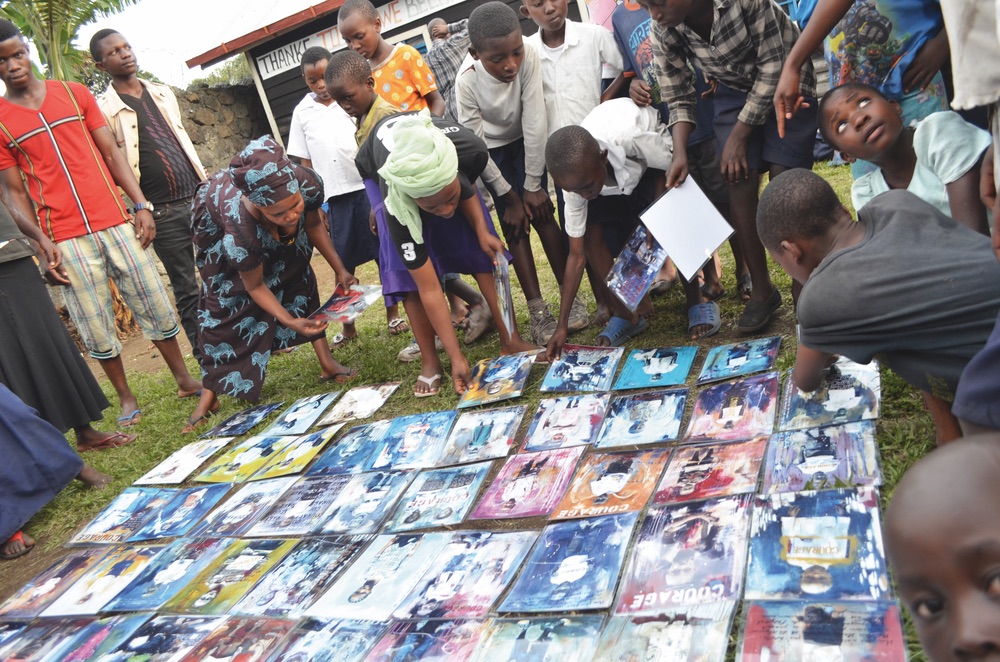 Wall of Courage paintings at the orphanage