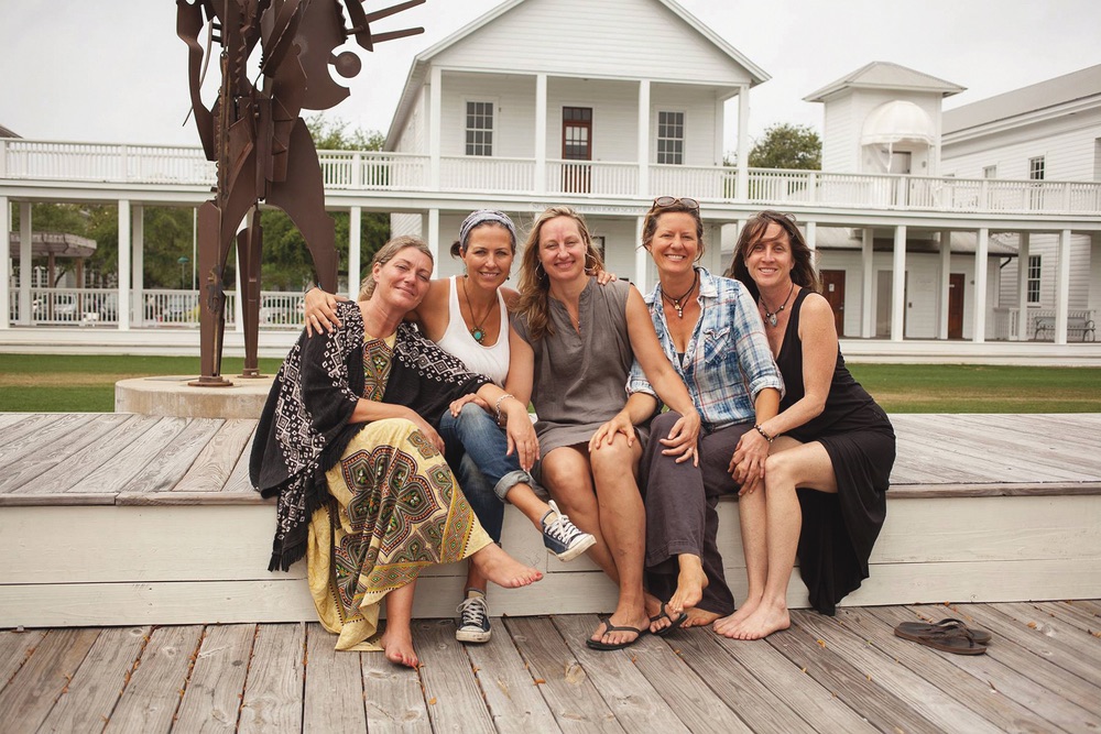 Shay Bell, Heather Haynes, Hillary Glenn, Jennifer Kuntz, and Anne Hunter in Seaside, Florida