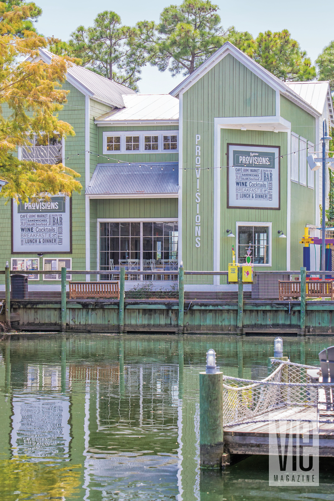 Baytowne Provisions has a gorgeous view settled in between Grand Lagoon and the Choctawhatchee Bay