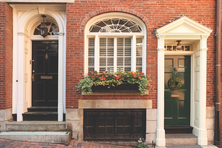 A home on the famous Acorn Street in Beacon Hill, Boston. 