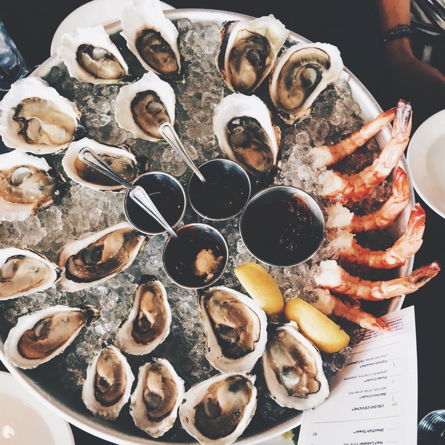 An impressive seafood platter at Row 34 in Fort Point. 