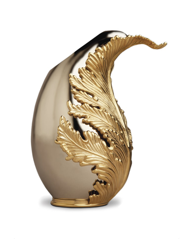 Leaf It to Me Lamina Vase gorgeous gold intricate Vase by L-Objet Sophisticate 2017