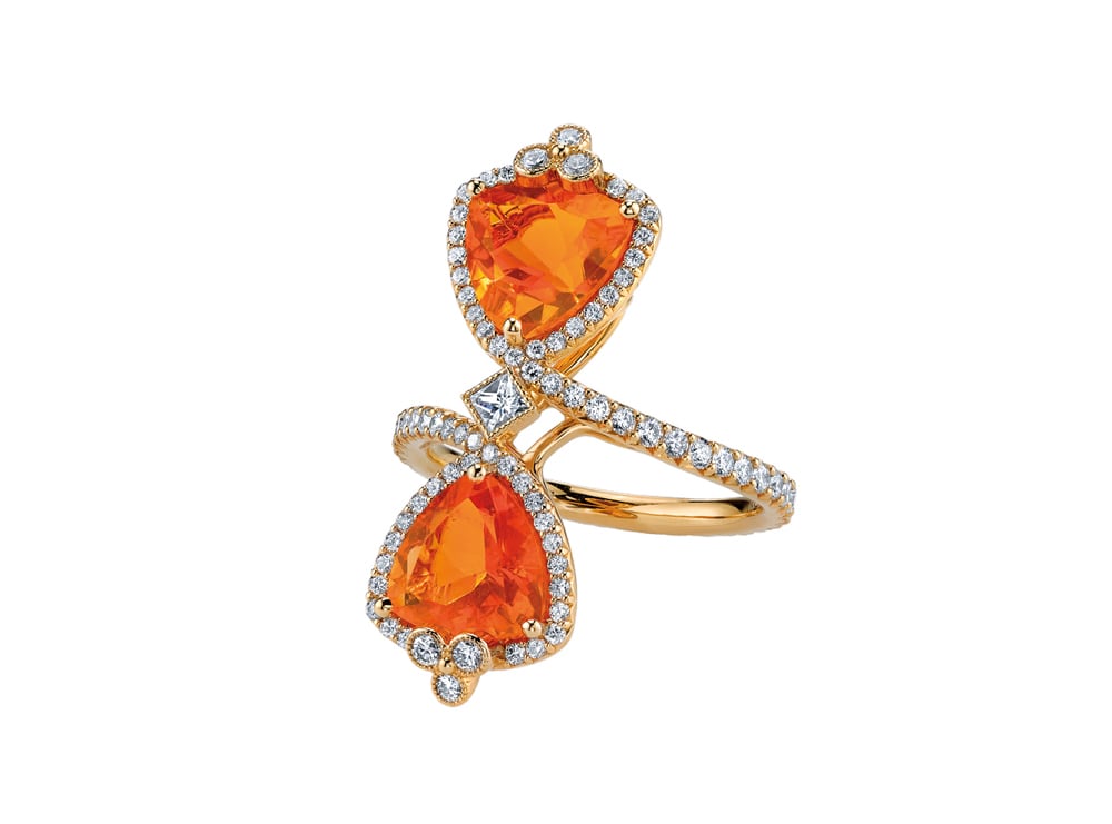 Toi et moi in fire opal by Erica Courtney Drop Dead Gorgeous Collection