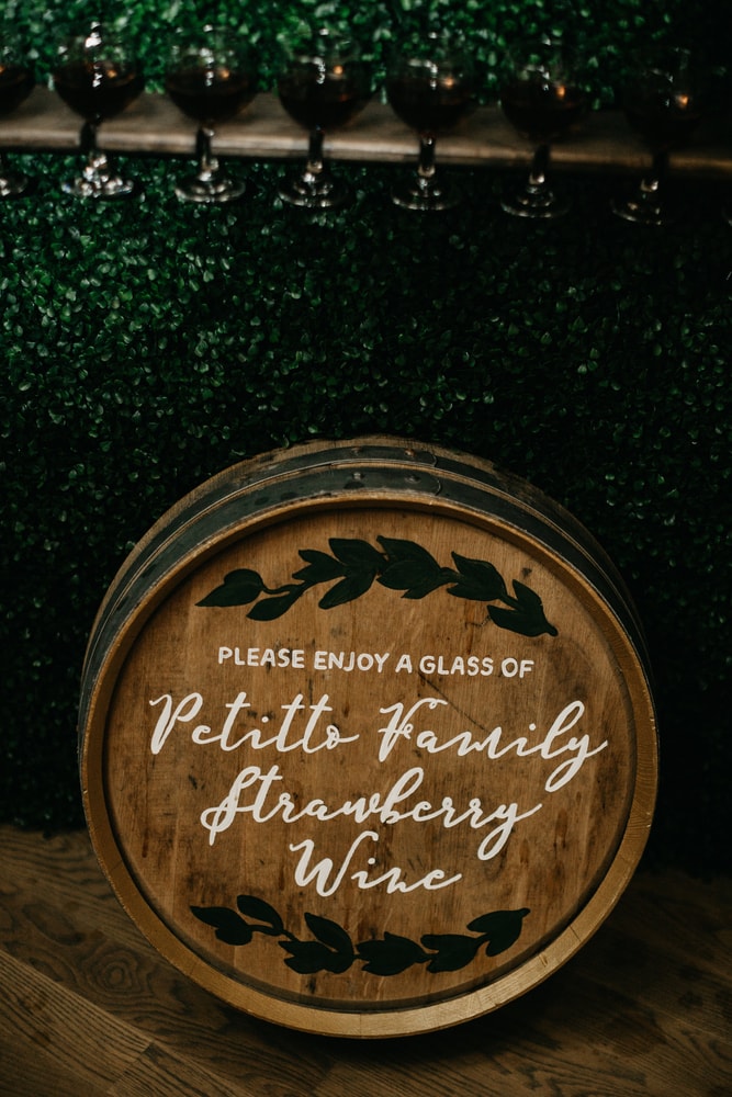 Wine by the Petitto family at Sarah Elizabeth and Phillip Petitto's wedding New Orleans Wedding