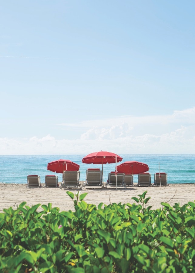 A beautiful view of the beach at Acqualine Resort, January 2018. 