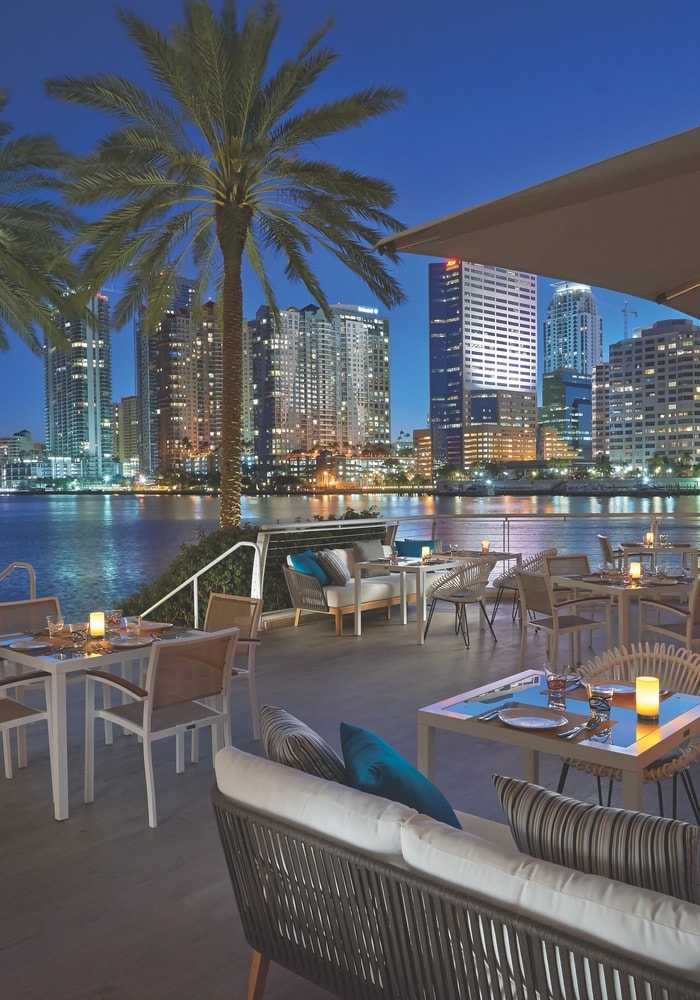 You can’t beat the view from the terrace at La Mar. Photo courtesy of Mandarin Oriental Miami