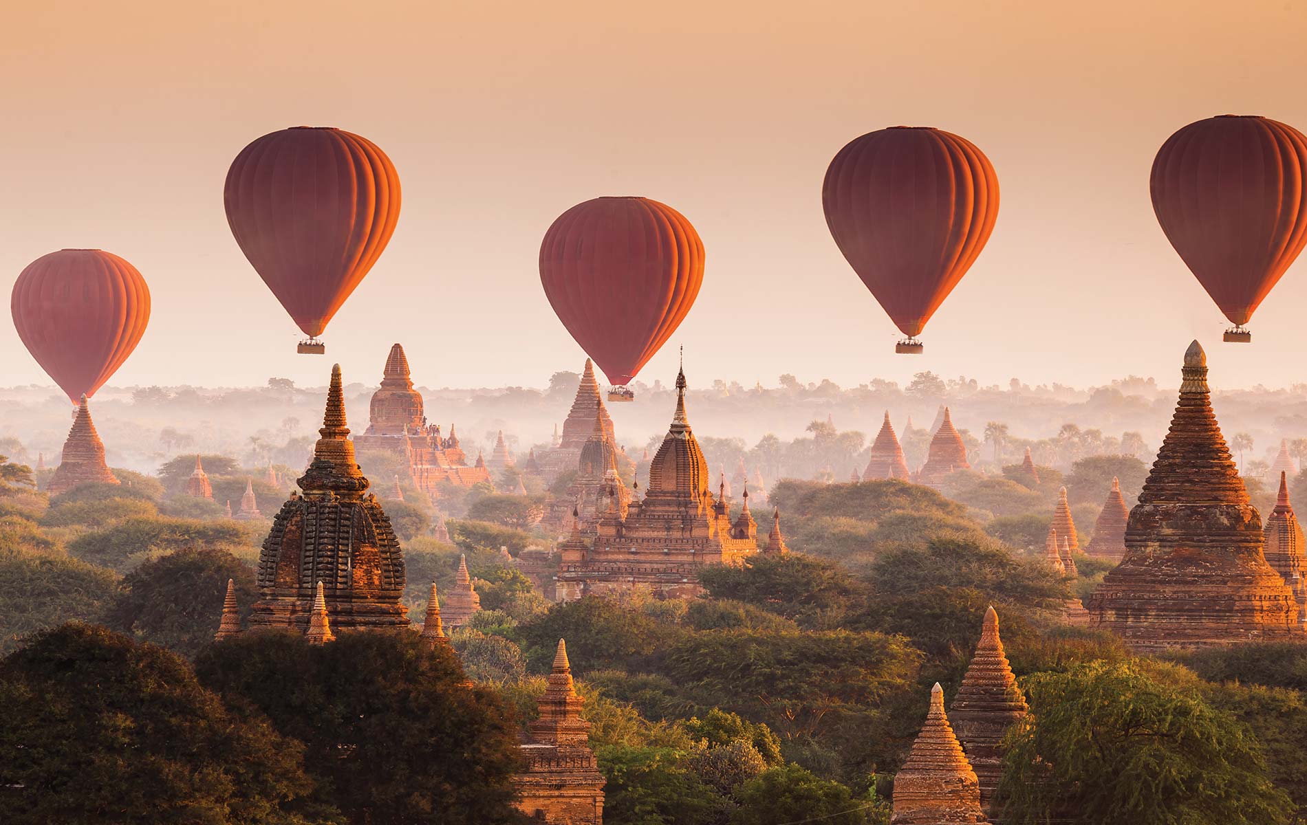 Hot air balloons soaring over the ancient city of Bagan are a quintessential sight of Myanmar. See them for yourself on Acanela’s Myanmar and Laos expedition.