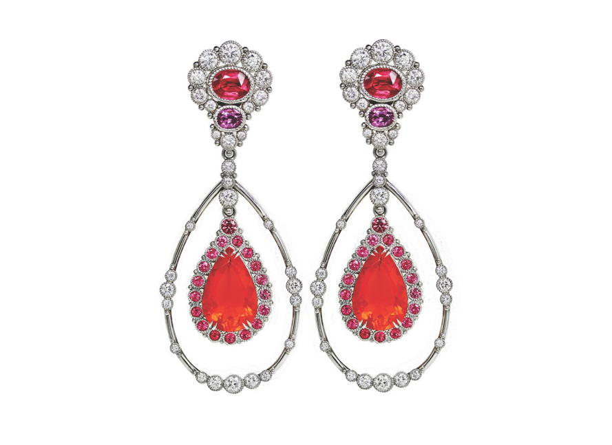 Fire Opal Drop Earrings VIE Magazine Destination Travel Cest la VIE Special Valentine's Day Edition 2018