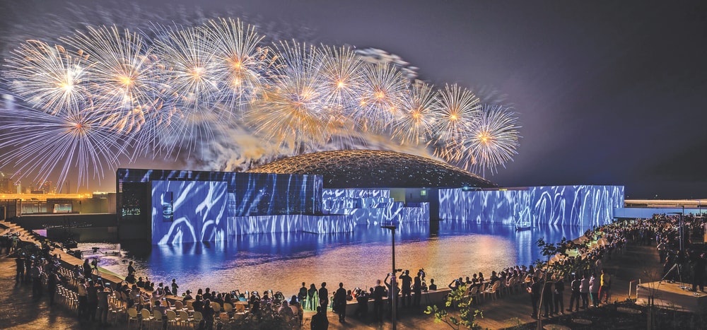 The museum’s inaugural celebration included fireworks and digital art projected onto the exterior of the building VIE Magazine Destination Travel 2018