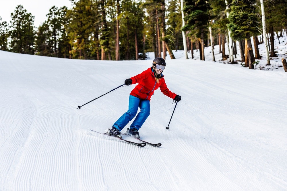 Skiers enjoying the Sipapu slopes!