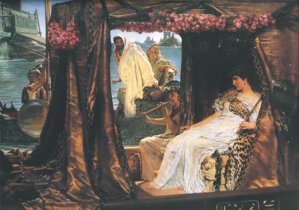 The Meeting of Antony and Cleopatra: 41 BC by Sir Lawrence Alma-Tadema, 1883