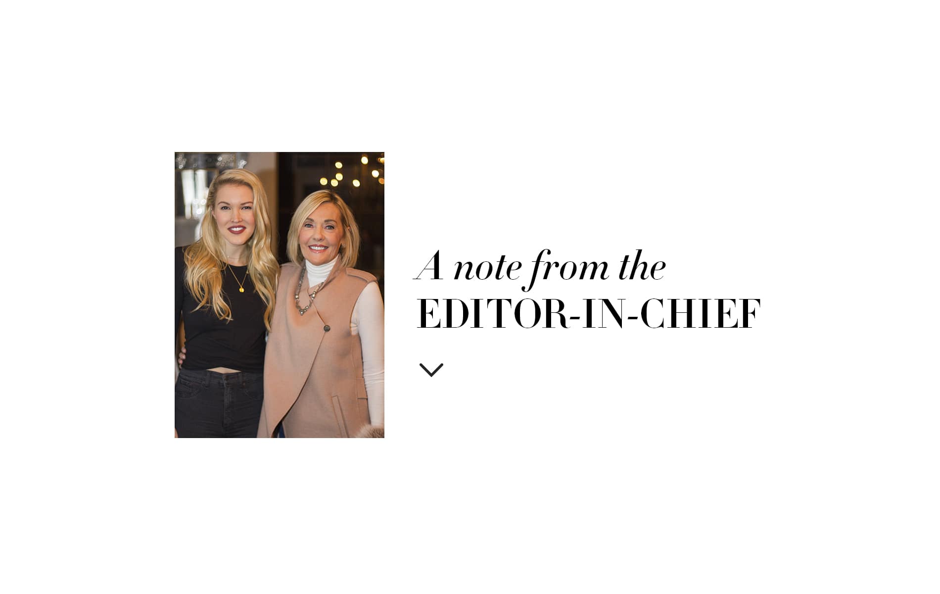 Editor in Chief Note by Lisa Burwell, March 2018, The Entertainers issue.