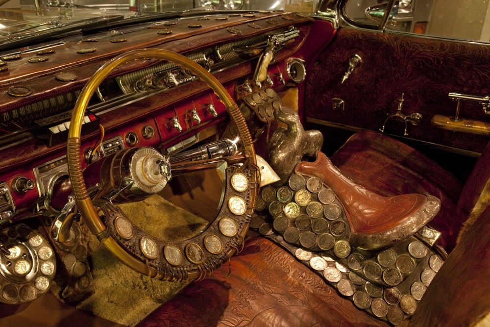 Interior of the Solid Gold Country Music car at the Alabama Music Hall of Fame