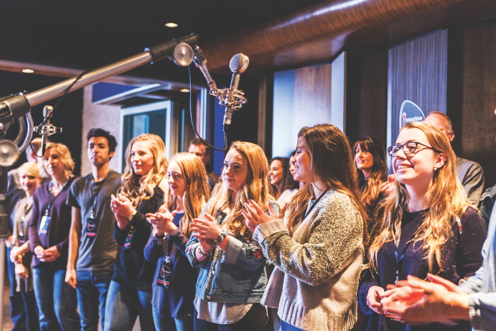 Imagine Recordings offers special packages for visiting high school choral groups to record their newest songs in a top Nashville studio.