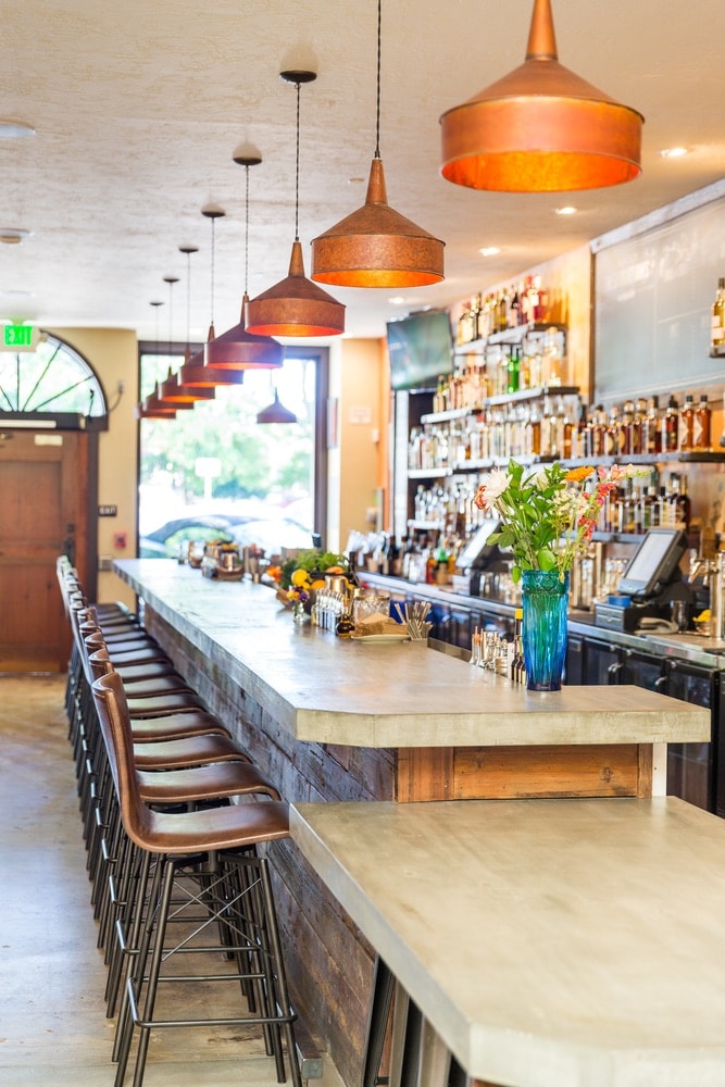 Sonoma County, California; View of the bar at Duke's