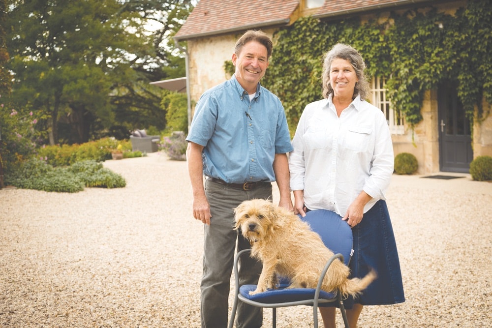 The property’s owners, Dennis Sherman and Eleanor “Ellie” Garvin, moved to Europe from the US in 1983, and now they (along with Haggis, the wonder dog) welcome guests to Domaine de Cromey for extended stays and wine tours of the region.