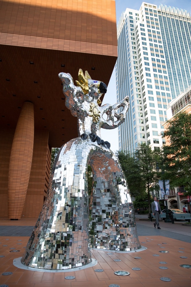 The "Firebird" sculpture in downtown Charlotte, North Carolina