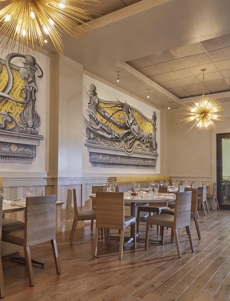 Interior dining area at Emeril’s Coastal Italian at Grand Boulevard in Miramar Beach, Florida