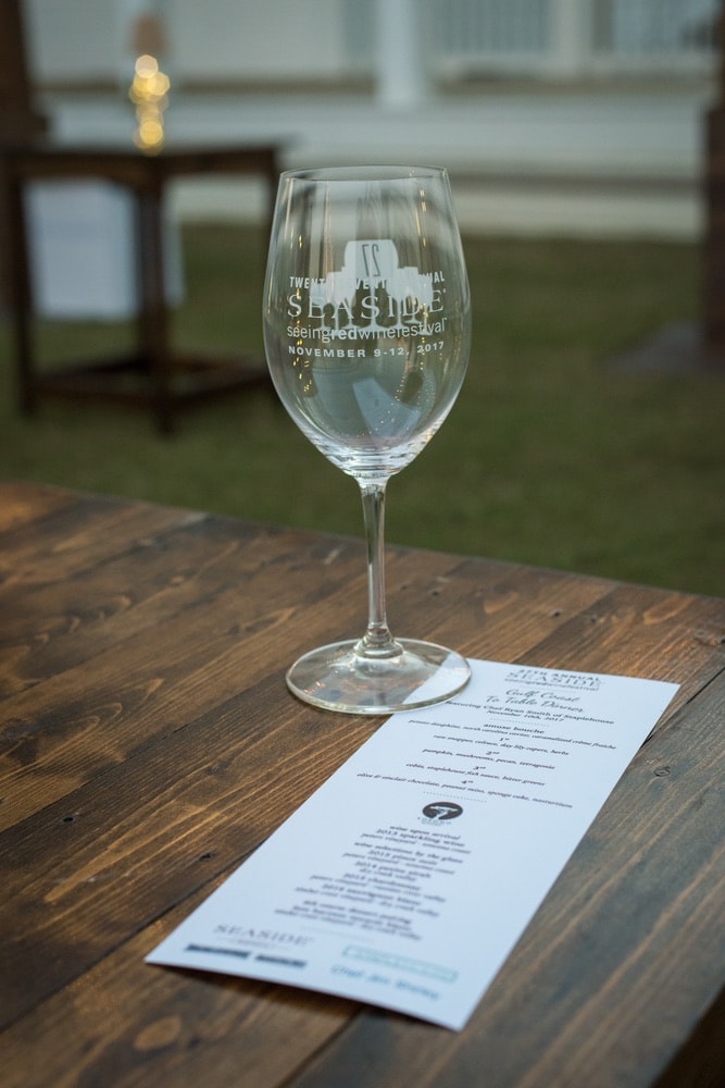A wine glass at the Seeing Red Wine Festival