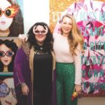 Ashley Longshore and Blake Lively at Ashley's grand opening of her pop-up gallery on the seventh floor of Bergdorf Goodman