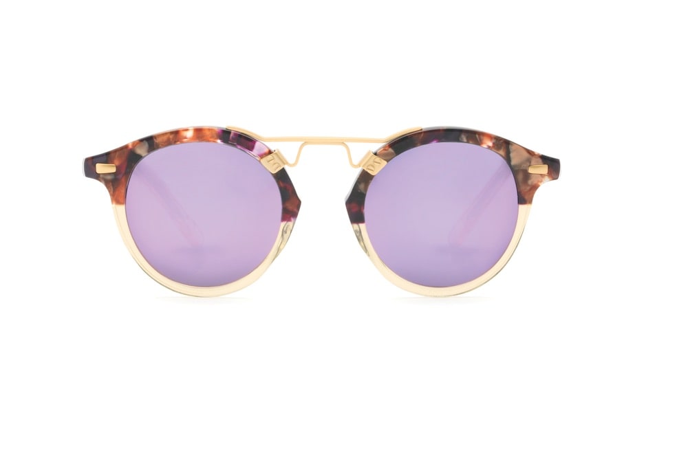 KREWE St. Louis Stardust to Champagne 24K Sunglasses 