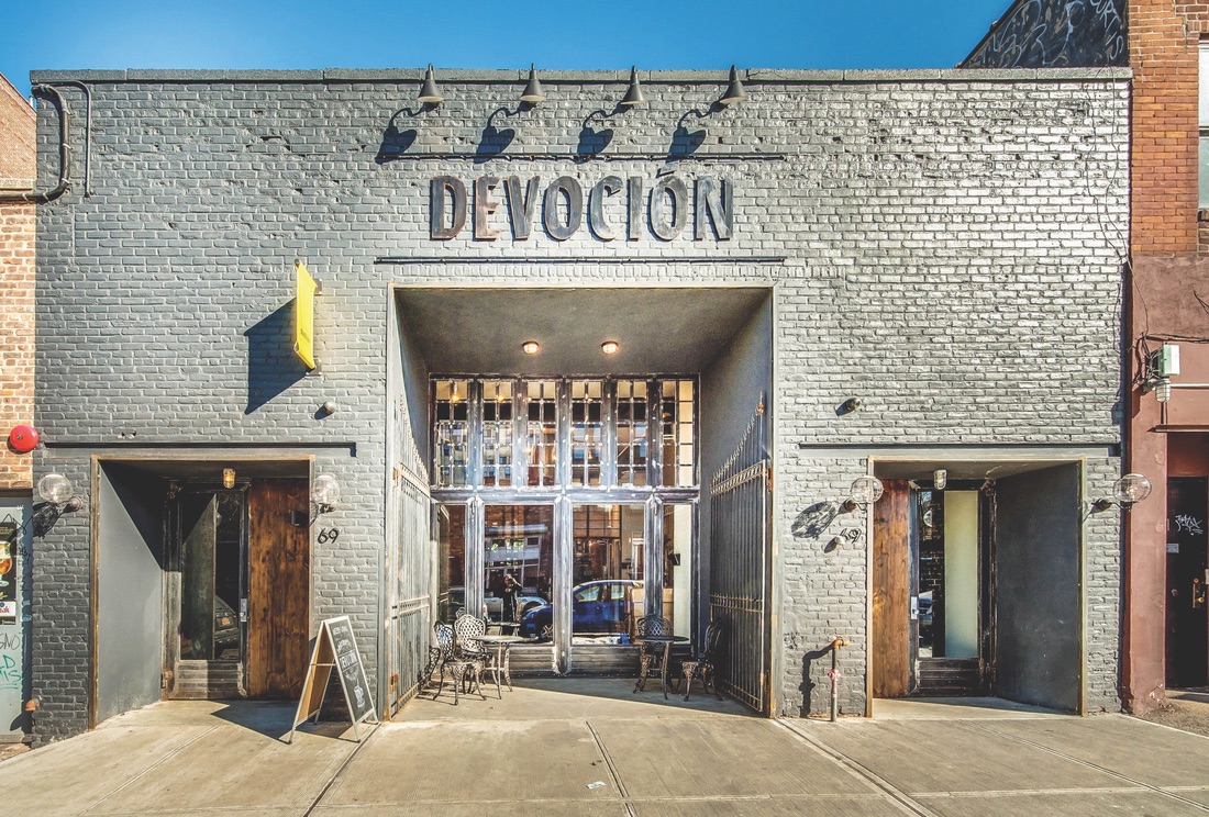 The exterior of Devoción.