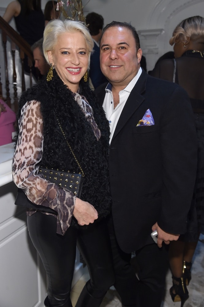 Dorinda Medley and John Mahdessian attend the opening of Christian Siriano's new store, The Curated NYC, hosted by Alicia Silverstone and sponsored by VIE Magazine on April 17, 2018, in New York City. Photo by Jamie McCarthy/Getty Images for Christian Siriano