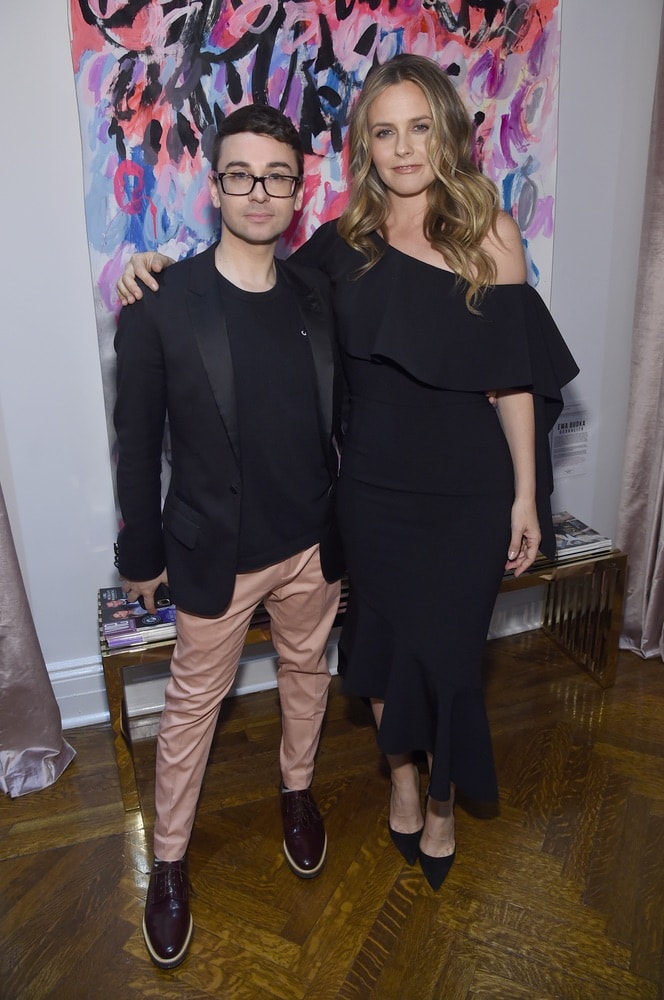 Fashion designer Christian Siriano and Alicia Silverstone attend the opening of Christian Siriano's new store, The Curated NYC, hosted by Alicia Silverstone and sponsored by VIE Magazine on April 17, 2018, in New York City. Photo by Jamie McCarthy/Getty Images for Christian Siriano