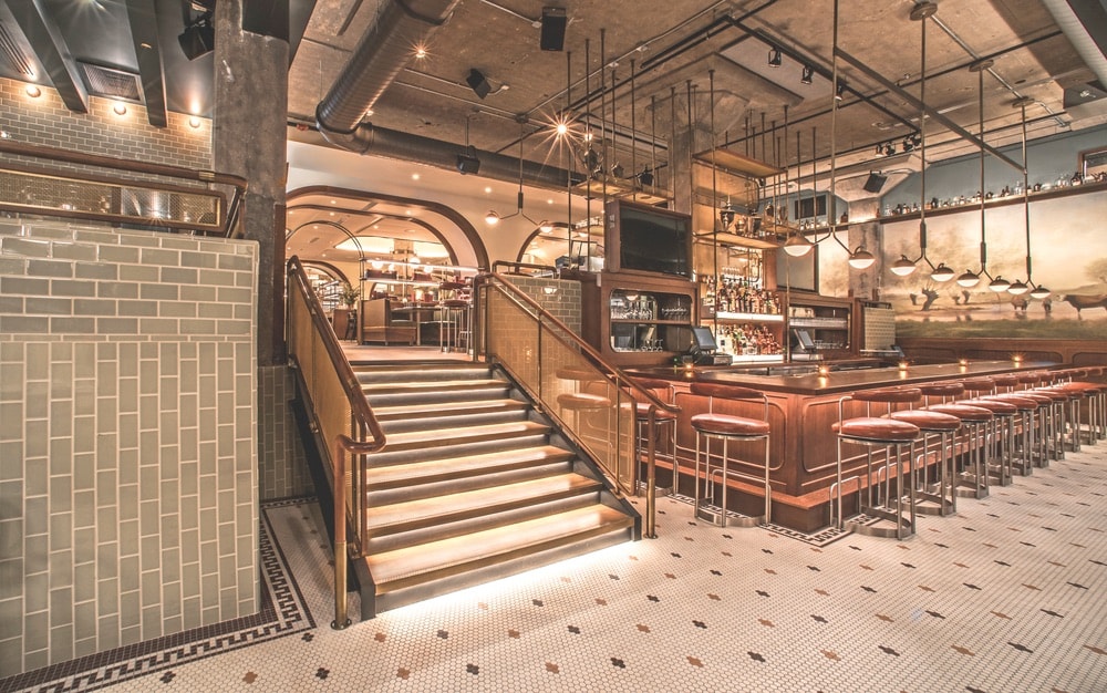 The tavern at Swift & Sons, created by Boka Restaurant Group with the award-winning design firm AvroKO