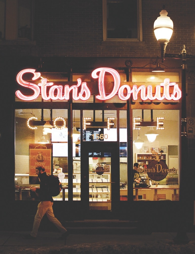 If you’re craving something sweet, doughnuts are the way to go in Chicago! Stan’s Donuts has three locations to help you get your fix.