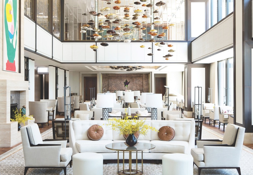 The impressive lobby of The Langham, Chicago hotel. Check out more on this historic building in “The Rebirth of a Landmark” in this issue of VIE.