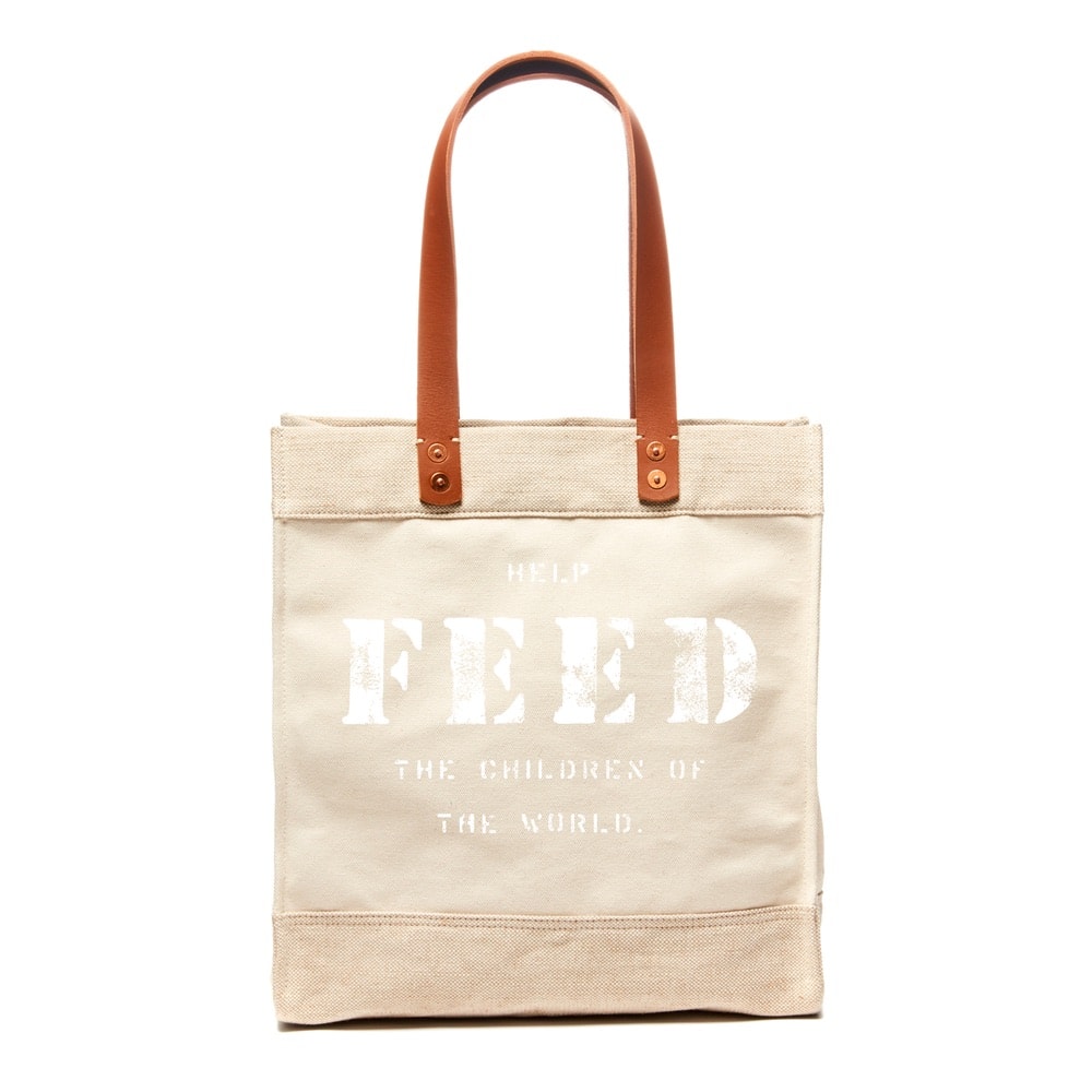 FEED's travel collection’s market tote in tan