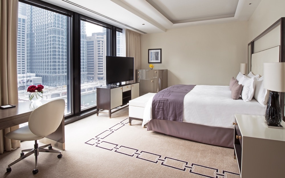 Deluxe premier river view one bedroom at Langham Hotel Chicago.