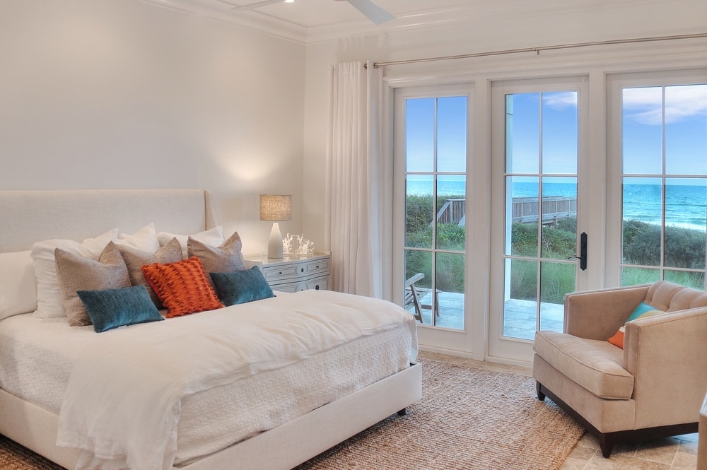 Bedroom that overlooks the Gulf at the compound