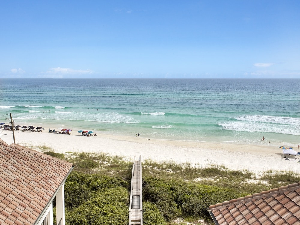 View of the Gulf from the compound and private beach access