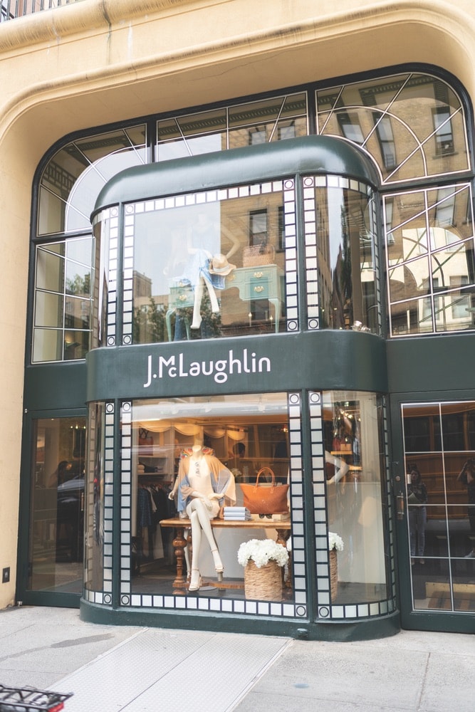 The original J.McLaughlin flagship store in New York’s Upper East Side on Madison Avenue