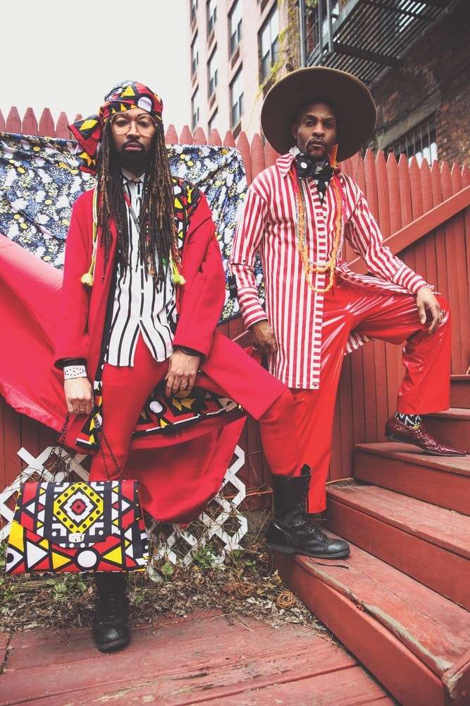 DapperAfrika and Ty Hunter modeling clothes