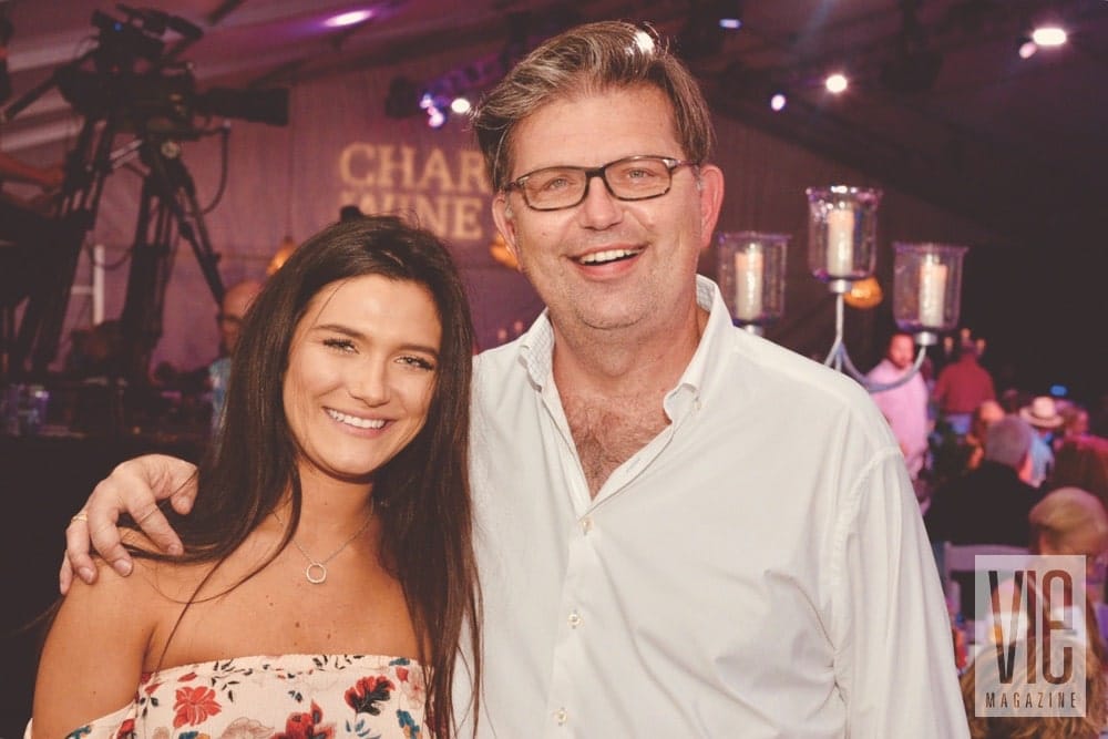 Zoe Babcock and Rob Babcock at the Destin Charity Wine Auction Foundation (DCWAF) event