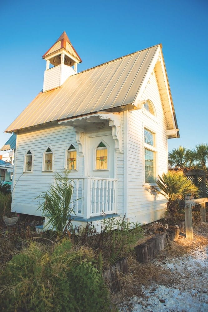 The quaint wedding chapel at the Driftwood Inn in Mexico Beach, which is now wiped away due to Hurricane Michael